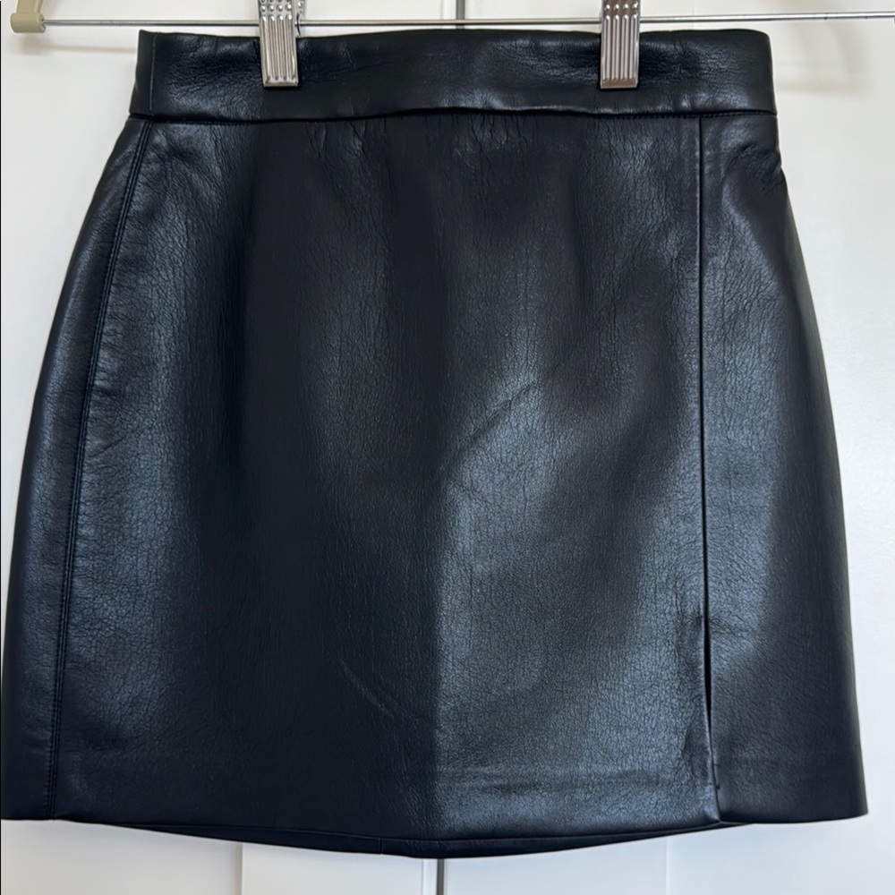 Black Leather Mini Skirt